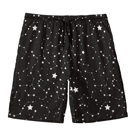 Constellation Sky Map Pattern Print Men's Swim Trunks