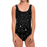 Constellation Sky Map Pattern Print One Piece Swimsuit