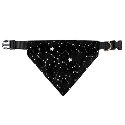 Constellation Sky Map Pattern Print Over The Collar Dog Bandana