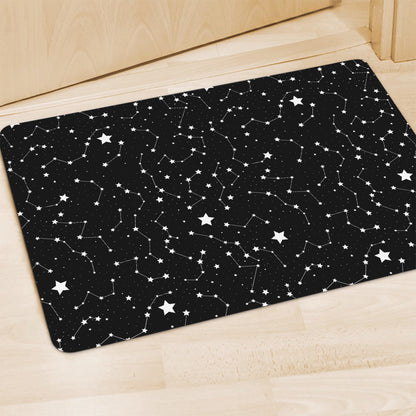 Constellation Sky Map Pattern Print Polyester Doormat