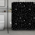 Constellation Sky Map Pattern Print Polyester Shower Curtain