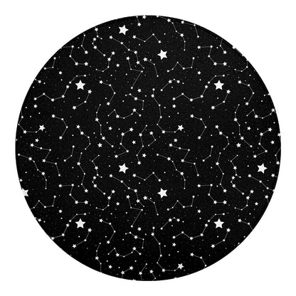 Constellation Sky Map Pattern Print Round Blanket