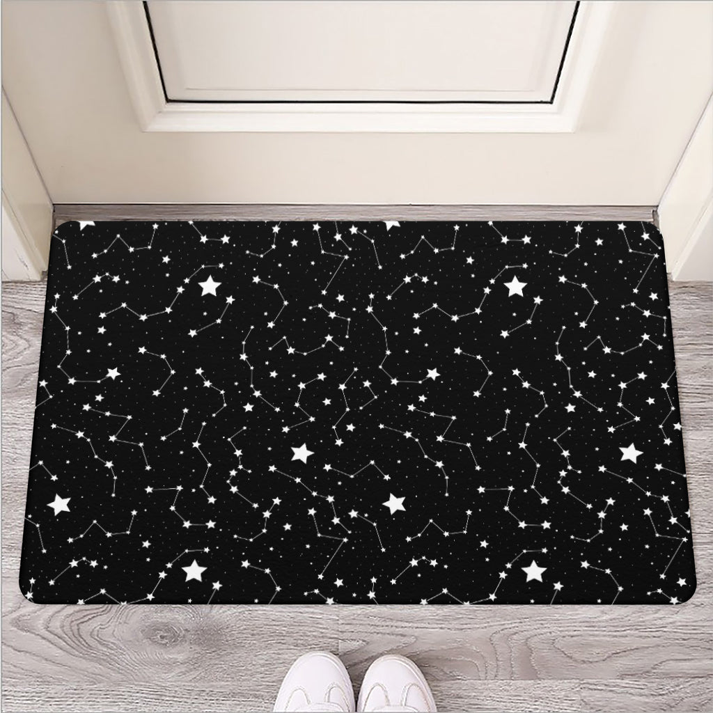 Constellation Sky Map Pattern Print Rubber Doormat