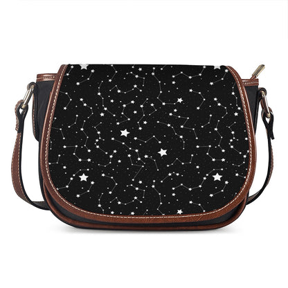 Constellation Sky Map Pattern Print Saddle Bag