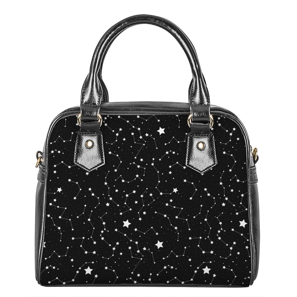 Constellation Sky Map Pattern Print Shoulder Handbag