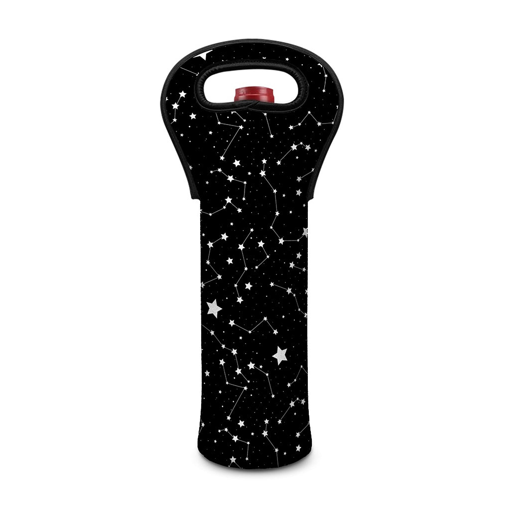 Constellation Sky Map Pattern Print Single Neoprene Wine Tote