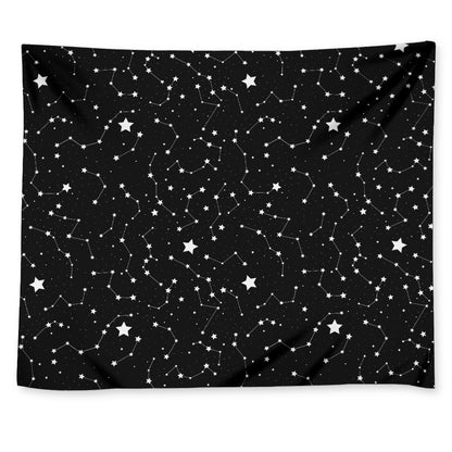 Constellation Sky Map Pattern Print Tapestry