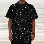 Constellation Sky Map Pattern Print Textured Short Sleeve Shirt