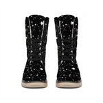 Constellation Sky Map Pattern Print Winter Boots