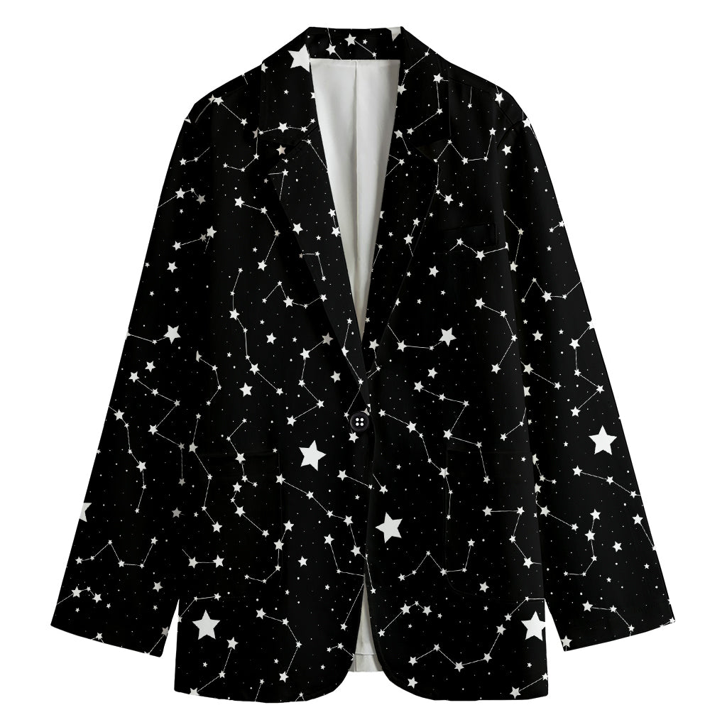 Constellation Sky Map Pattern Print Women's Blazer