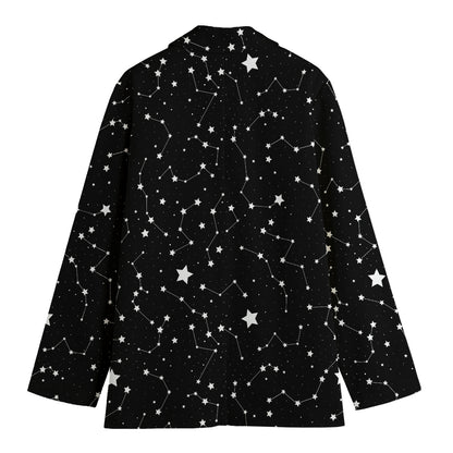 Constellation Sky Map Pattern Print Women's Blazer