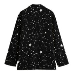Constellation Sky Map Pattern Print Women's Cotton Blazer