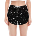 Constellation Sky Map Pattern Print Women's Split Running Shorts