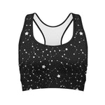 Constellation Sky Map Pattern Print Women's Sports Bra