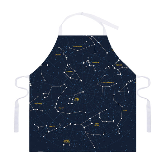 Constellation Sky Map Print Adjustable Apron