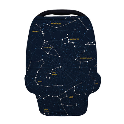 Constellation Sky Map Print Baby Seat Cover