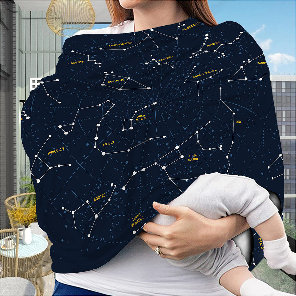 Constellation Sky Map Print Baby Seat Cover