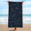 Constellation Sky Map Print Beach Towel