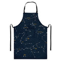 Constellation Sky Map Print Bib Apron With Pocket