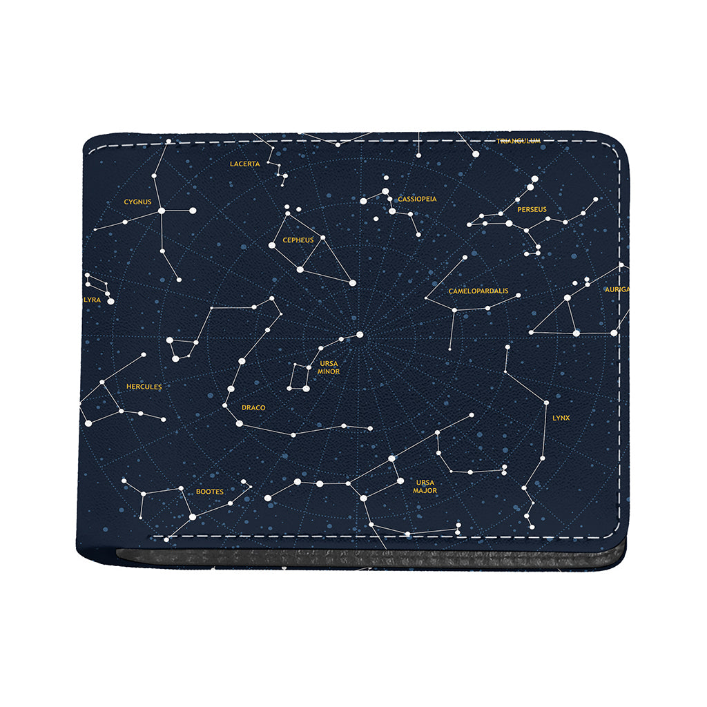 Constellation Sky Map Print Bifold Wallet