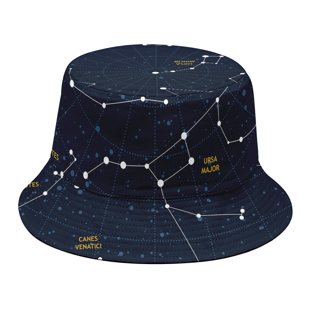 Constellation Sky Map Print Bucket Hat