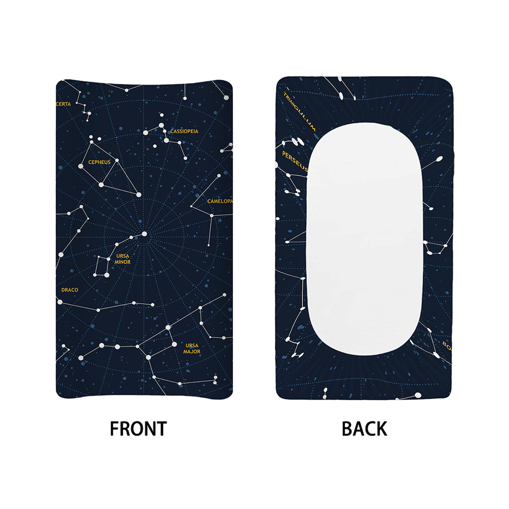 Constellation Sky Map Print Changing Pad Cover