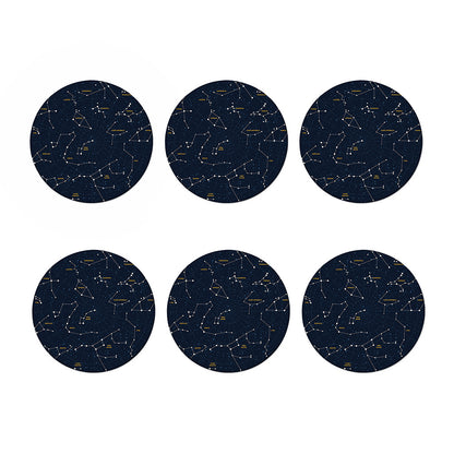 Constellation Sky Map Print Coaster Set