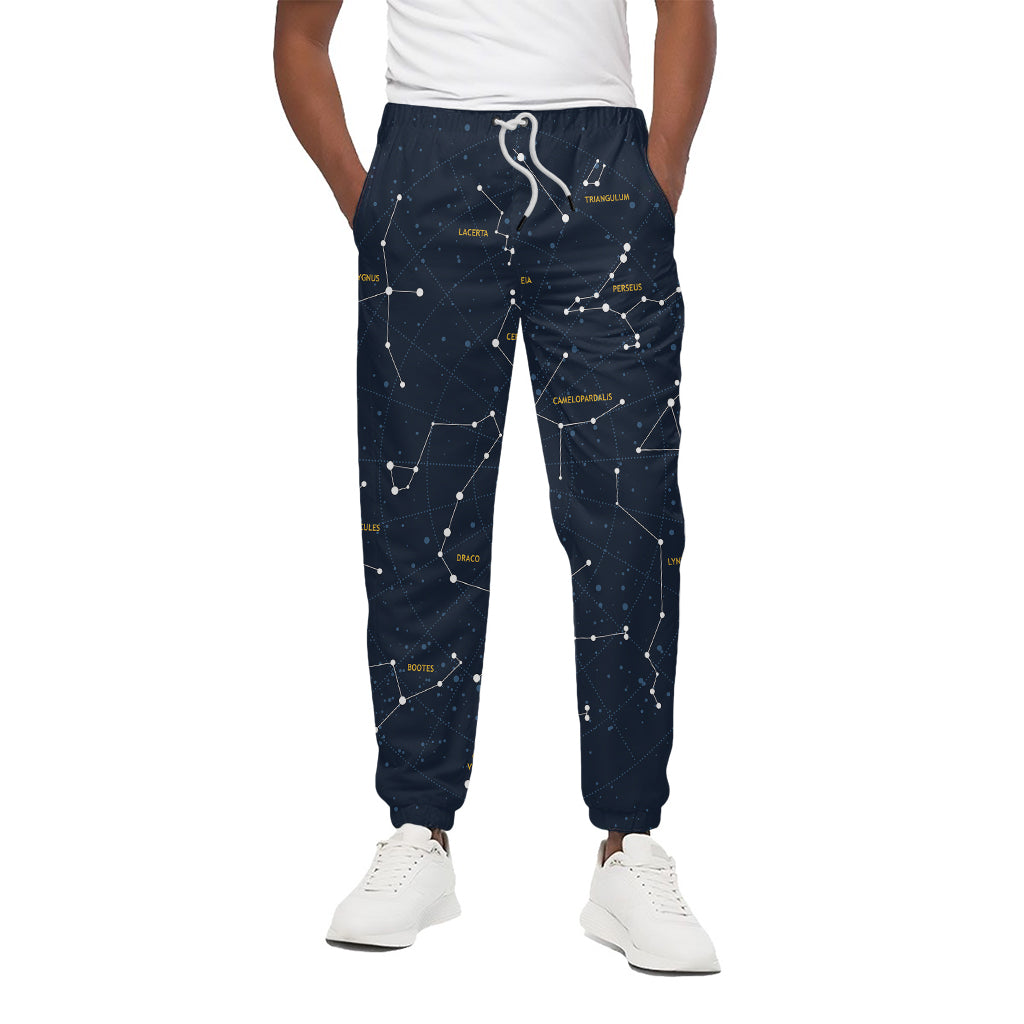 Constellation Sky Map Print Cotton Pants