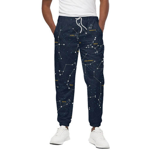Constellation Sky Map Print Cotton Pants