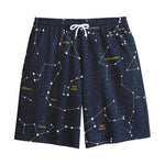 Constellation Sky Map Print Cotton Shorts