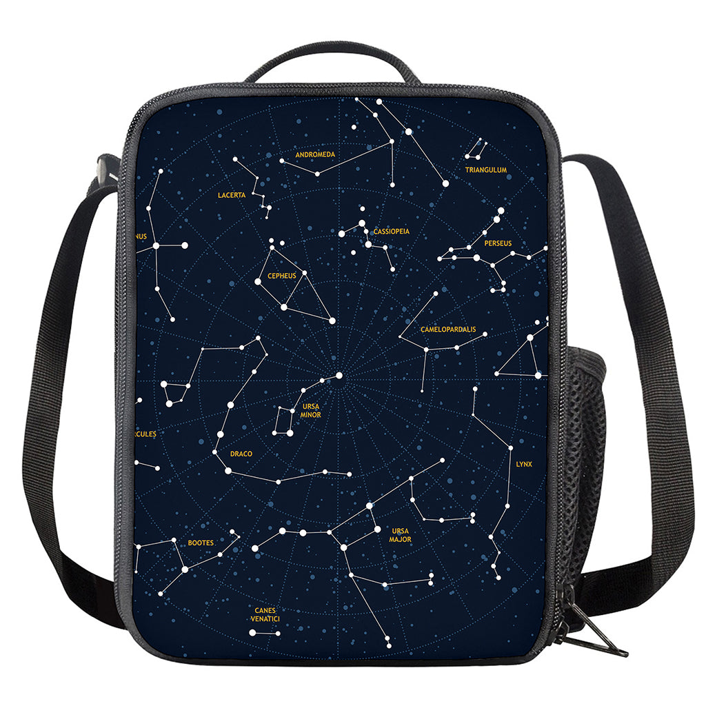Constellation Sky Map Print Crossbody Lunch Bag