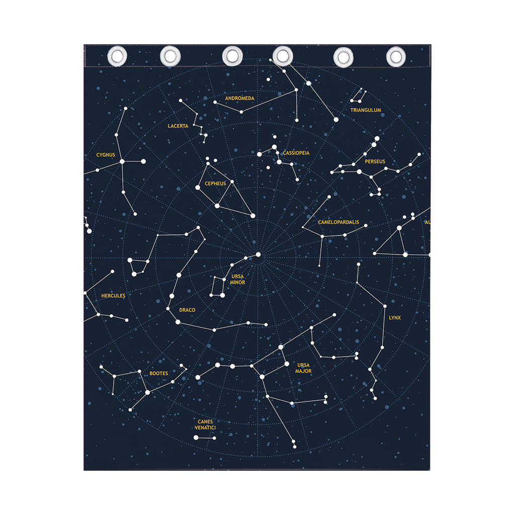 Constellation Sky Map Print Curtain