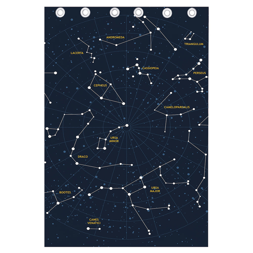 Constellation Sky Map Print Curtain