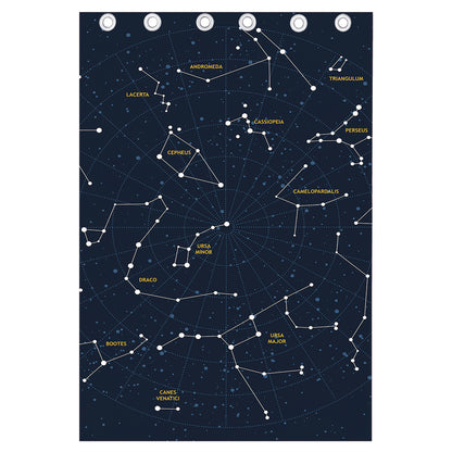 Constellation Sky Map Print Curtain