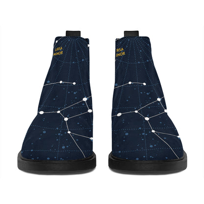 Constellation Sky Map Print Flat Ankle Boots