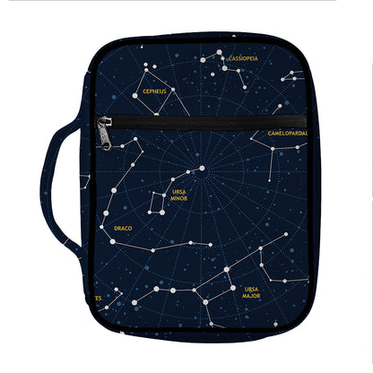 Constellation Sky Map Print Front Pocket Bible Bag