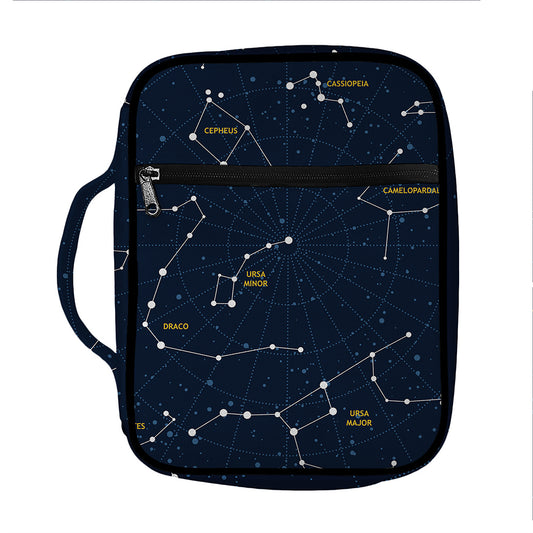 Constellation Sky Map Print Front Pocket Bible Bag