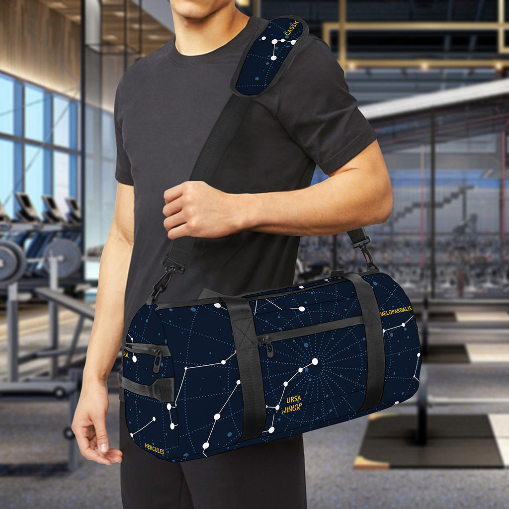 Constellation Sky Map Print Gym Bag