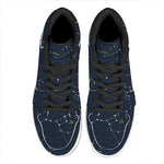 Constellation Sky Map Print High Top Leather Sneakers