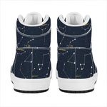 Constellation Sky Map Print High Top Leather Sneakers