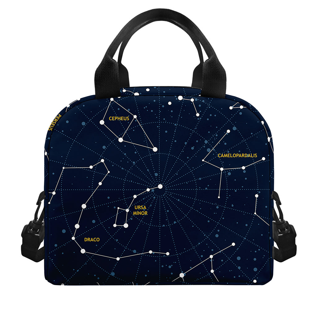 Constellation Sky Map Print Insulated Lunch Bag