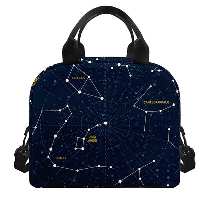 Constellation Sky Map Print Insulated Lunch Bag