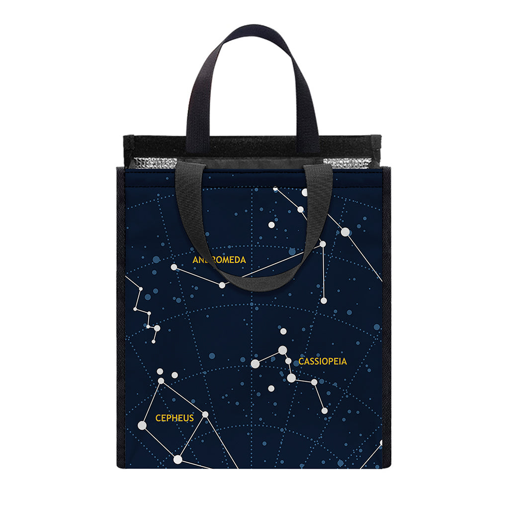 Constellation Sky Map Print Insulated Lunch Tote