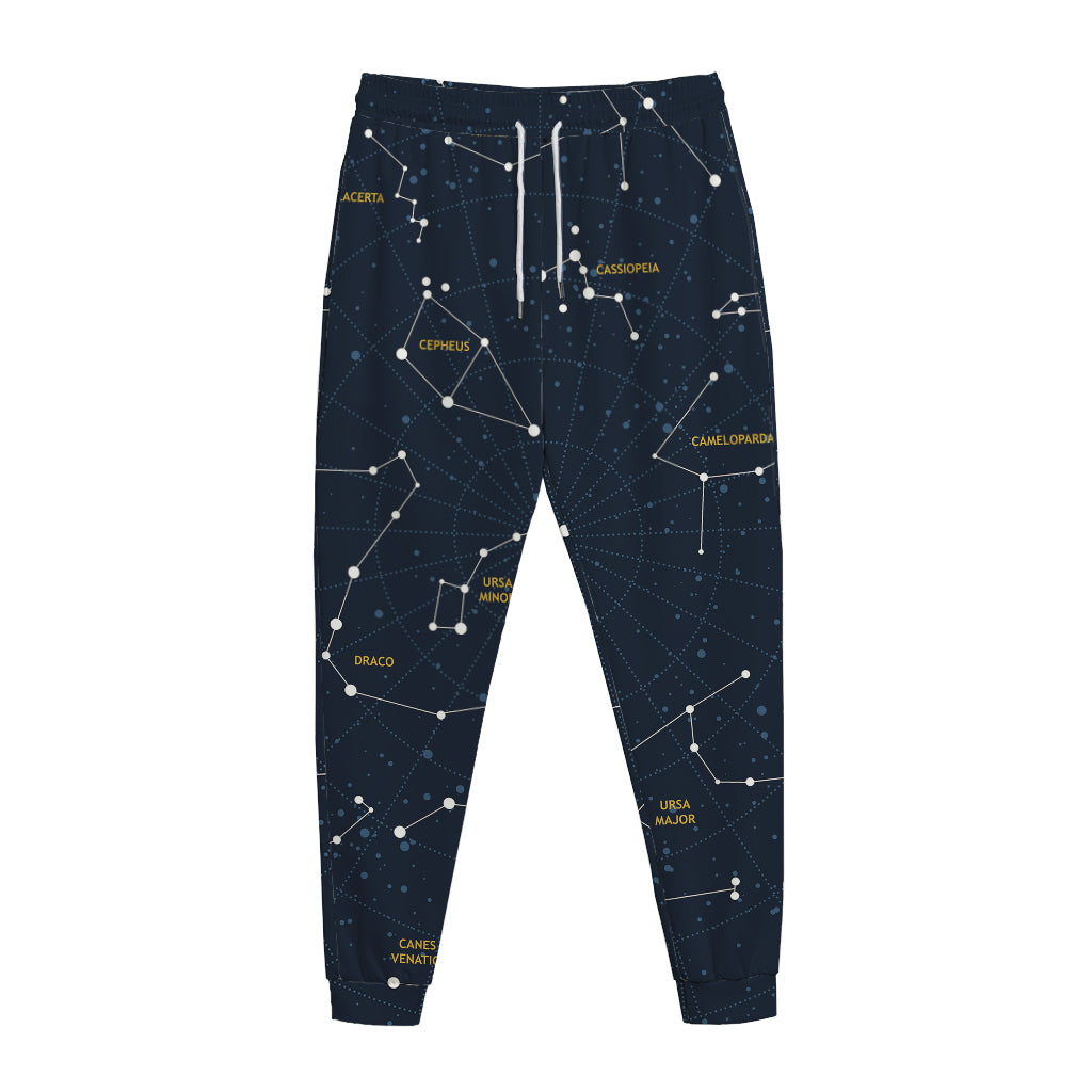 Constellation Sky Map Print Jogger Pants