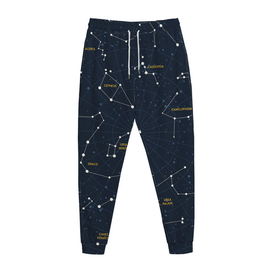 Constellation Sky Map Print Jogger Pants