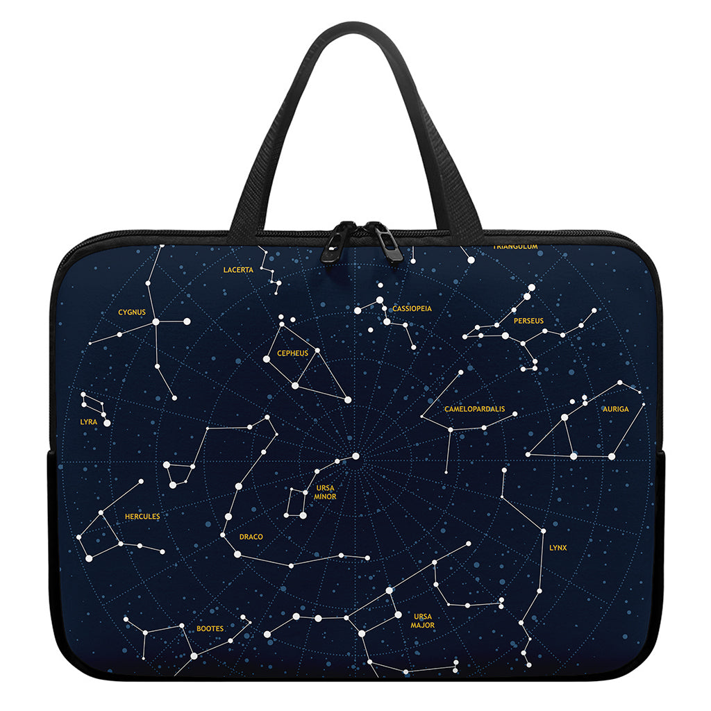 Constellation Sky Map Print Laptop Sleeve With Handle
