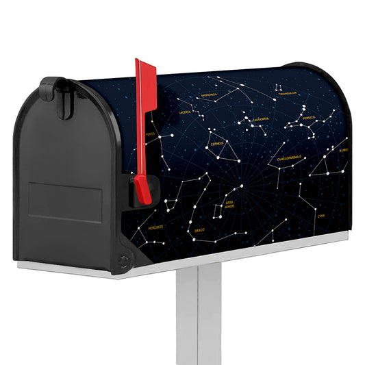 Constellation Sky Map Print Mailbox Cover