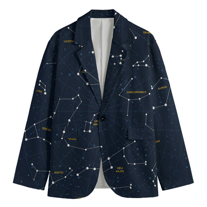 Constellation Sky Map Print Men's Blazer