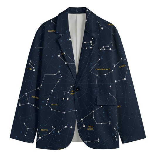 Constellation Sky Map Print Men's Blazer