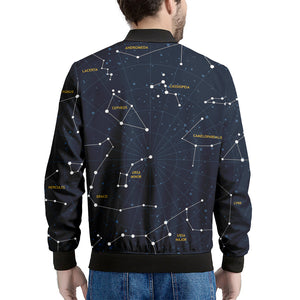 Constellation Sky Map Print Men's Bomber Jacket